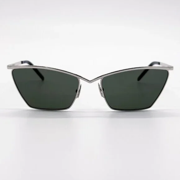 NEW SAINT LAURENT SL637 002 SUNGLASSES WOMEN SILVER GRAY CAT  display picture 1